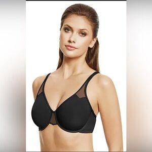 BODY BY WACOAL WOMENS BLACK SEAMLESS UNLINED NON PADDED UNDERWIRED BRA SIZE 32C